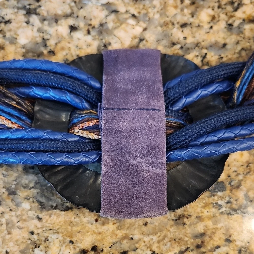 Braided Blue‎ Women's Belt